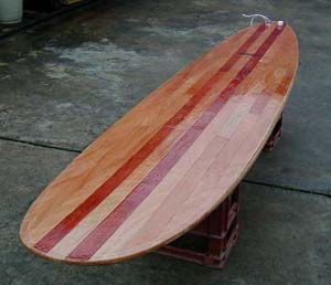 木製サーフボード